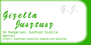 gizella jusztusz business card